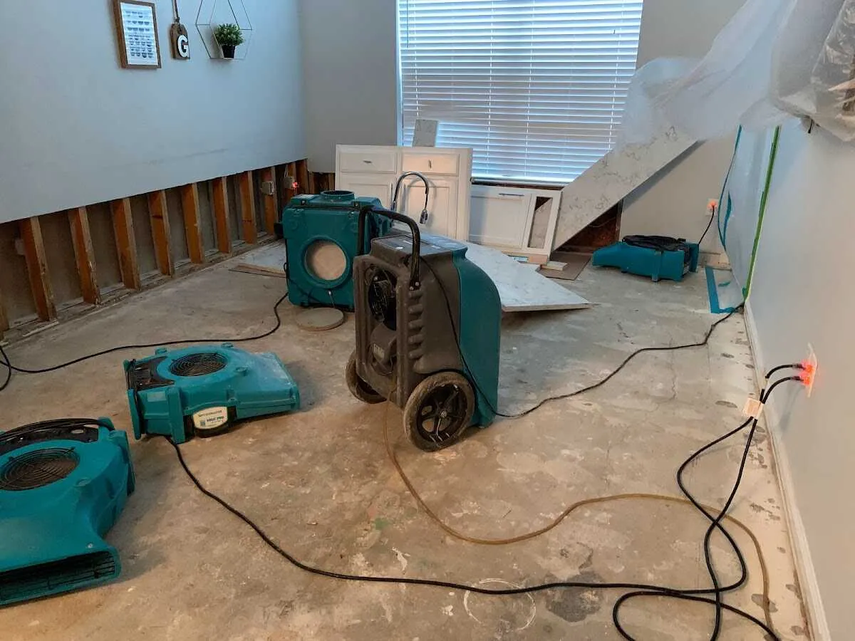 Dehumidifier in flood-cut room for Water Extraction & Removal in Hudson