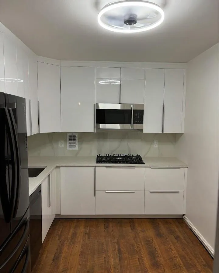 Renovated kitchen with quartz countertops in Hudson